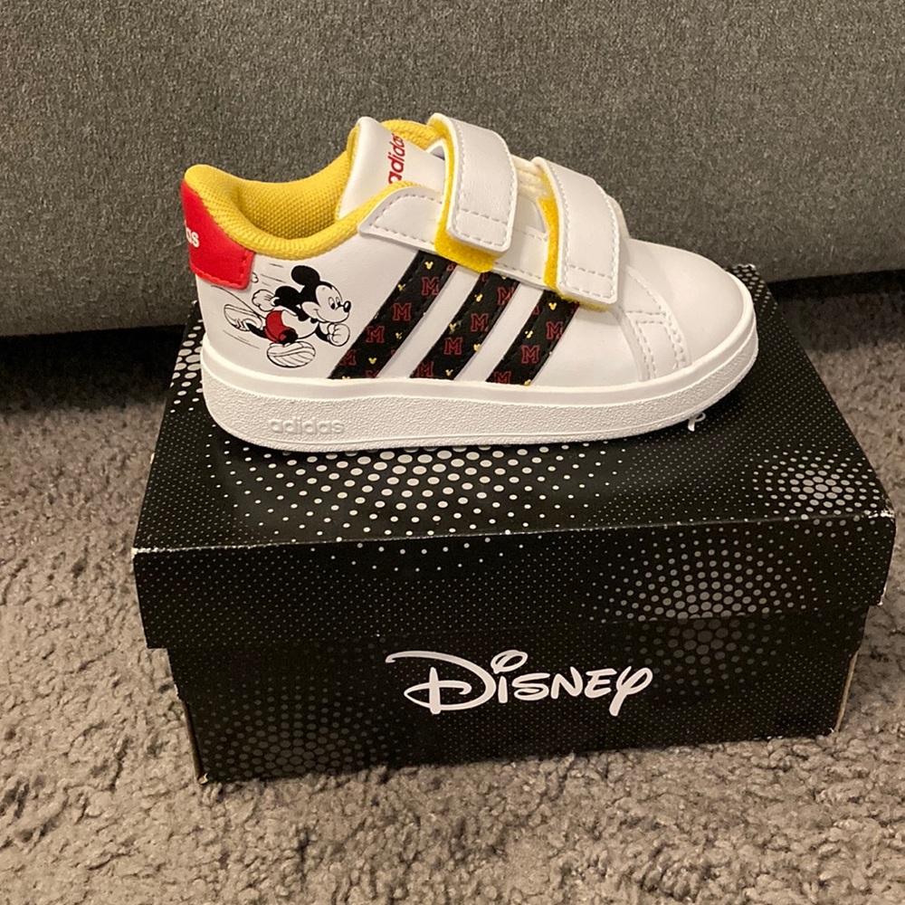 NWT! Adidas x Disney Grand Court Mickey Toddler Sneakers